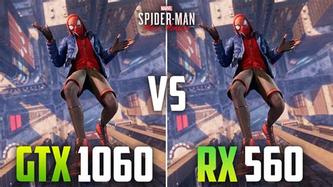 GTX 1060 3GB Vs RX 560 4GB Spider Man Miles Morales Test I5 4570