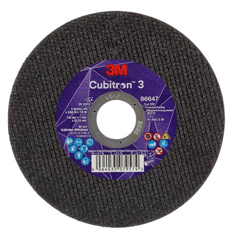 3m 125x1 0mm Cubitron 3 Slitting Discs 86647