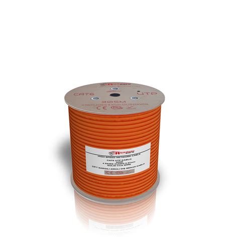 305 Metre Cat6 23awg Cat6 Kablo Outdoor Turuncu Dış Mekan Cat6 Utp