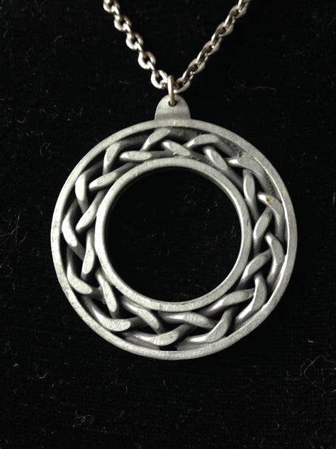 Jorgen Jensen Vintage Modernist Pewter Necklace Ketting Landzicht