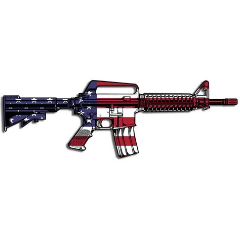 Usa Ar15 American Flag Gun Decal