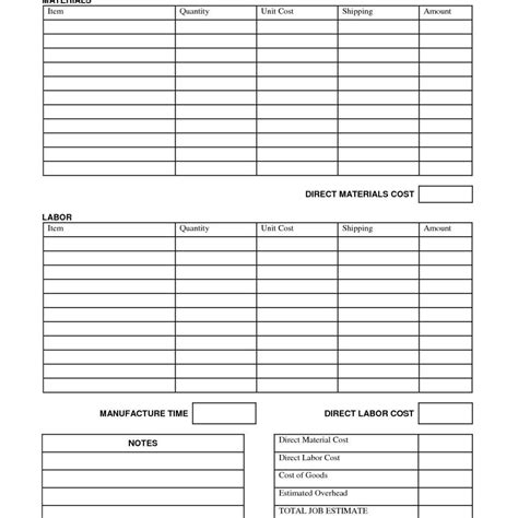 Printable Fence Estimate Form Template