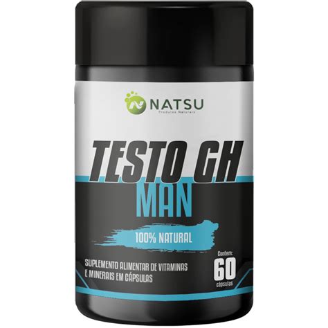 Suplemento Testo GH Man Estimulante Pré hormonal 60 Capsulas Natsu