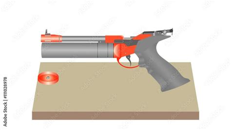 Vídeo do Stock: Pneumatic pistol. Air Pistol. Shooting at a target ...