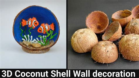 Coconut Shell Wall decoration Ideas/ Coconut Shell Wall hanging ...