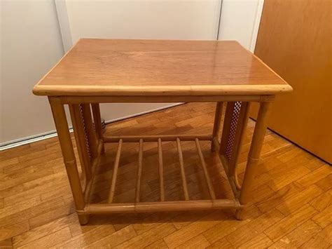 Table Dappoint En Rotin Bois Et Cannage Annees Eur