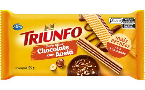 Triunfo Wafer Sabor Chocolate Avel G Arcor Br