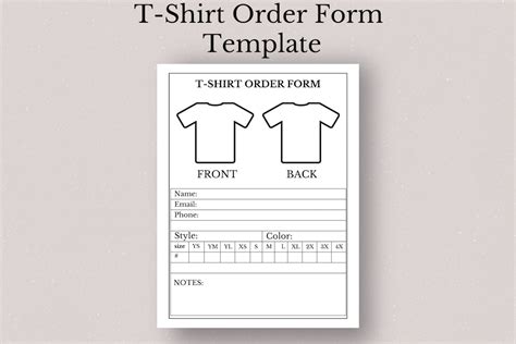 T Shirt Order Form T Shirt Order Form Template PDF T Shirt Order Form