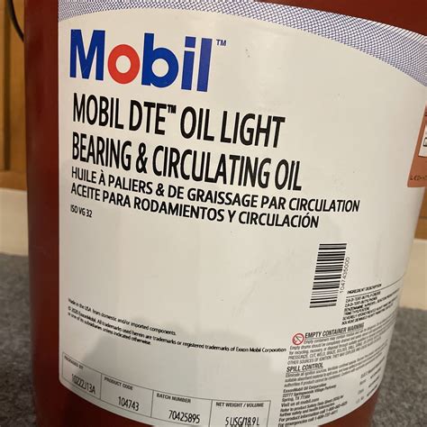 Mobil Dte Light Circulating Oil Shelly Lighting