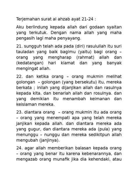 Detail Surat Al Ahzab Ayat 21 Dan Artinya Koleksi Nomer 13