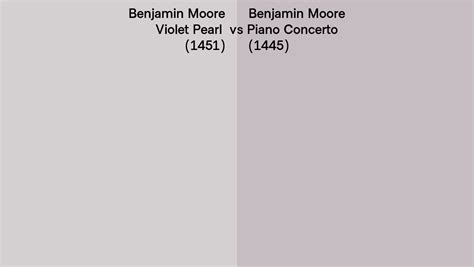 Benjamin Moore Violet Pearl Vs Piano Concerto Side By Side Comparison