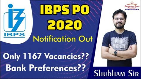 Details Of IBPS PO 2020 Notification BANK PREFERENCES SSA YouTube