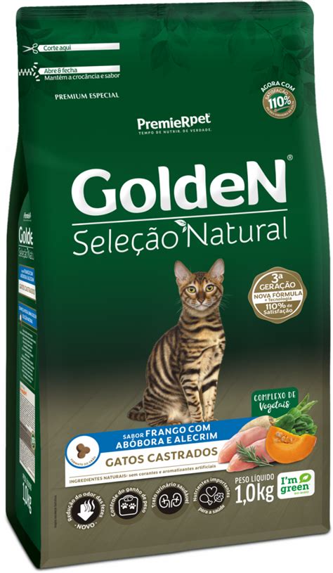 Golden Sele O Natural Gatos Castrados Sabor Frango Ab Bora E