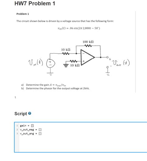 Solved Hw7 Problem 1 Problem 1 The Circuit Shown Below Is