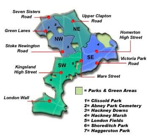 Hackney Map Region Political | Map of London Political Regional