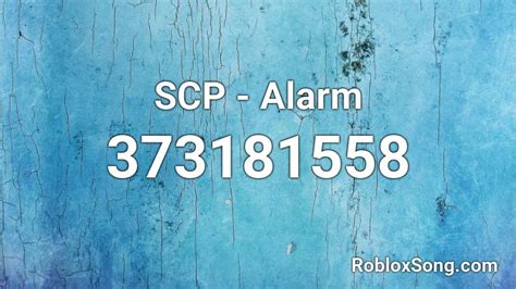 Scp Alarm Roblox Id Roblox Music Codes