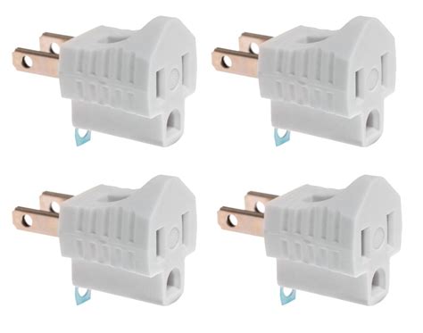 2 Prong To 3 Prong Grounded Outlet Converter Adapter With Polarized Plug 4 Pak Ebay