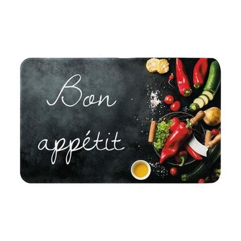 Tapis de cuisine 50x80 cm Bon appétit Cdiscount Maison