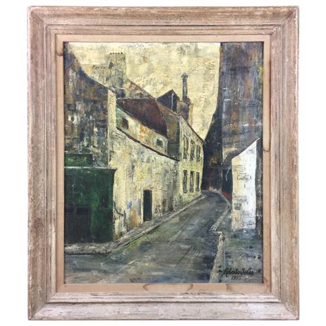 Antonio Devity Original Oil On Canvas Paris Street Scene Signed At