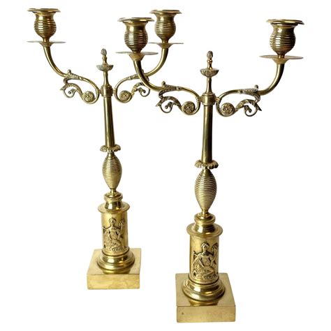 Pair Of Punched Tin Candelabra From Mexico In The Style Of William