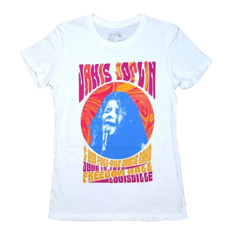 Janis Joplin Swirl Tee White Womens T