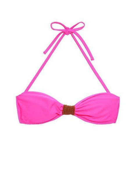 Hot Pink Bandeau Bikini Top By Heidi Klein