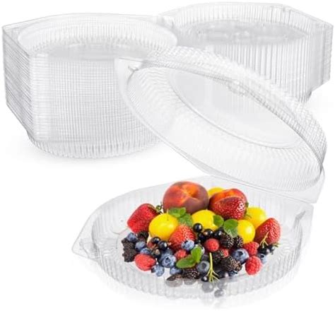 Amazon Harloon Plastic Disposable Pie Containers With Hinged