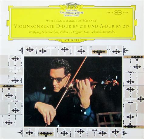 Mozart Violinkonzerte Nr D Dur Kv Nr A Dur Kv Vinyl