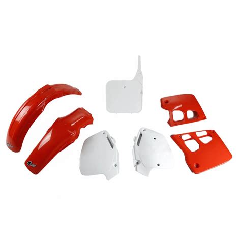 Kit Plastique Ufo Honda Cr R Rouge Blanc Couleur Origine