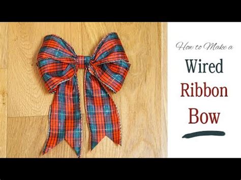 Easy DIY Ribbon Bow Decorate A Christmas Gift Wreath Or Garland