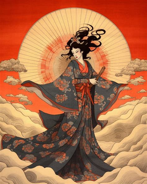 Amaterasu Goddess Of The Sun Is Known As The Queen Of Heaven And