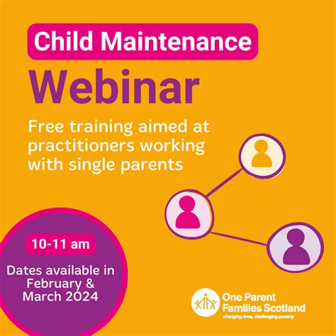 Child Maintenance Webinars One Parent Families Scotland