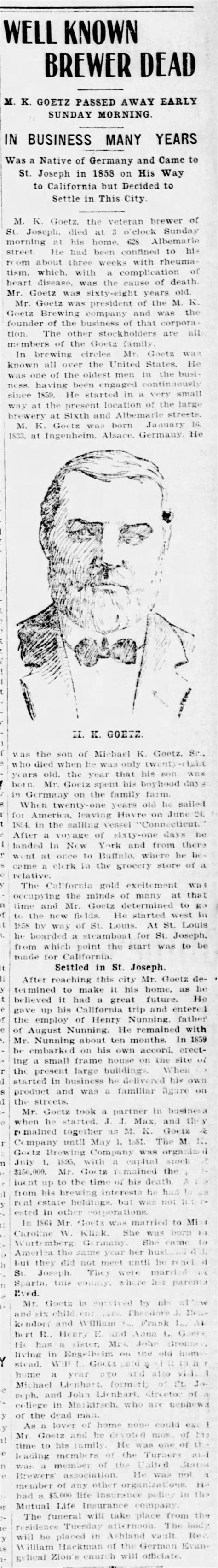 Michael Karl Goetz Sr 1833 1901 Find A Grave Memorial