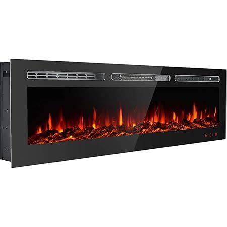 Amazon GMHome 60 Inches Recessed Electric Fireplace Wall Mounted