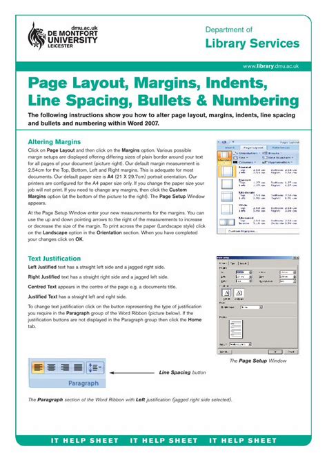 PDF Page Layout Margins Indents Line Spacing Bullets And