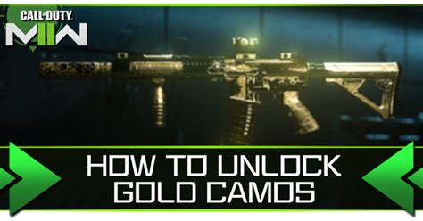 How To Unlock Gold Camo Modern Warfare Mw Game