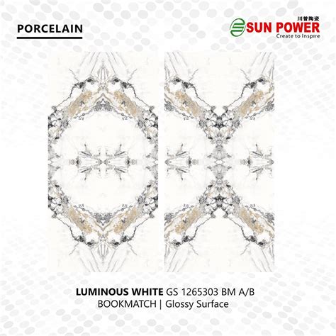 Jual Bookmatch Luminous White Series Granit Sun Power Granit Lantai