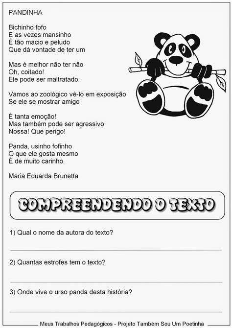 Meus Trabalhos Pedag Gicos Atividades De Leitura E Interpreta O De