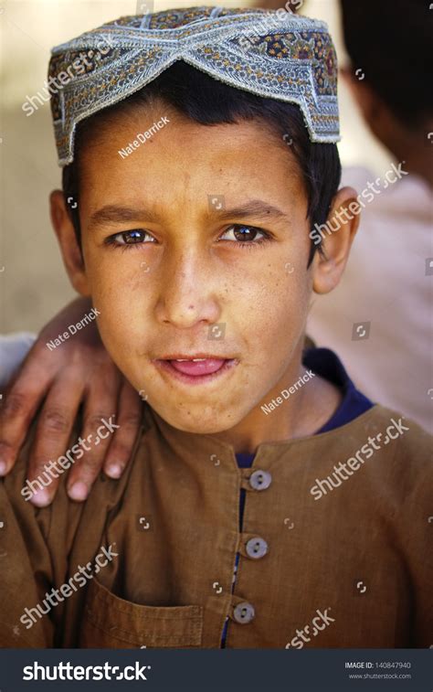 Kandahar Afghanistan October 8 A Young Afghan Boy Staying Cool In