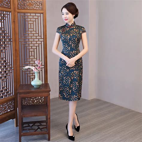 Aliexpress Buy New Arrival Womens Knee Leng Cheongsam Vintage