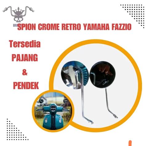 Jual Spion Retro Klasik Model Bulat Yamaha Fazzio Fino Honda Scoopy