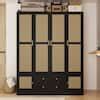 Fufu Gaga Black And Yellow Wooden In Width Bedroom Armoire