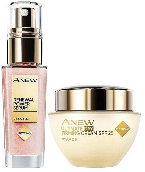 Set Avon Anew Renewal F Cr 50ml F Ser 30ml Makeup Jp