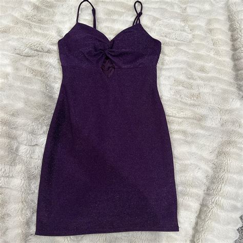 S sparkly purple dress. Worn 2 times - Depop