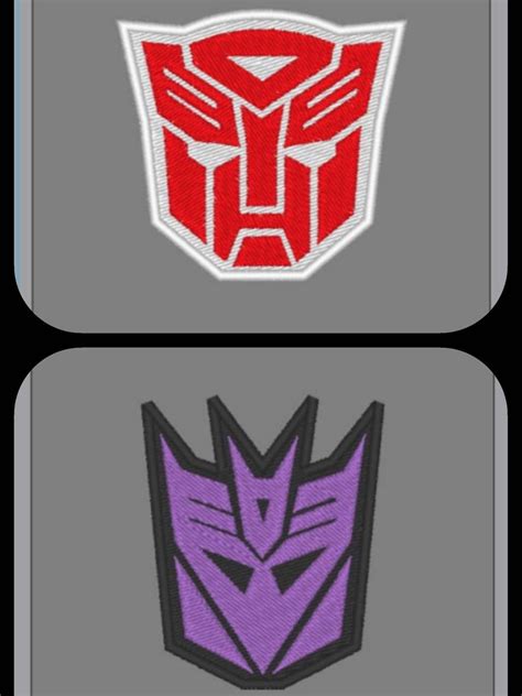 Transformer Inspired Autobot And Decepticon Patches Etsy Uk