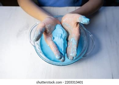 Non Newtonian Fluid Kids Chemistry Experiment Stock Photo 2203313401 ...