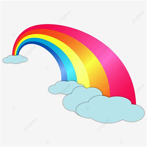 Gambar Clipart Pelangi Dengan Awan Awan Clipart Pelangi PNG Dan