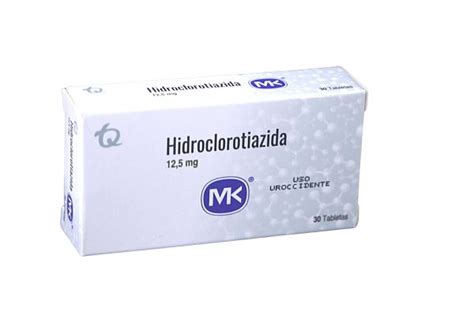 Hidroclorotiazida MK 12 5 Mg 30 Tabl Uroccidente