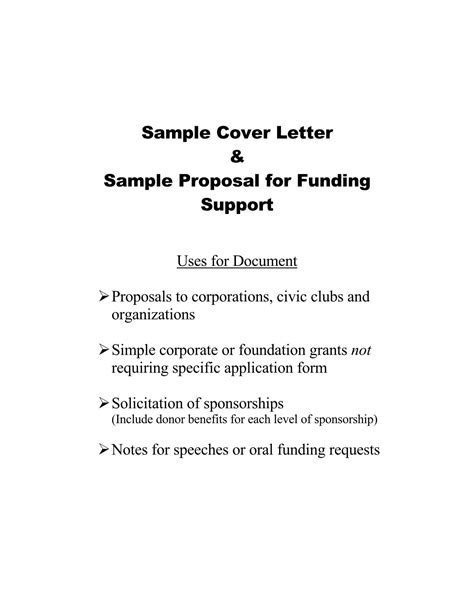 Grant Request Letter Examples