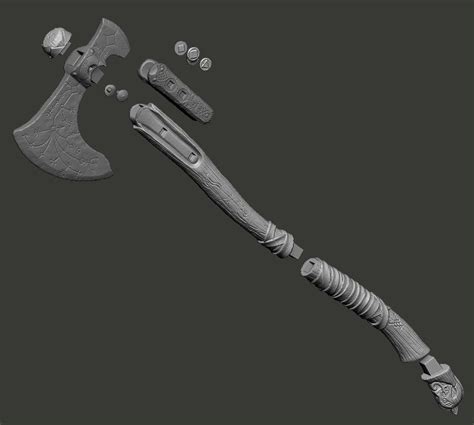 Kratos Leviathan Axe D Print File Stl God Of War Etsy